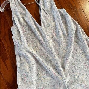 Wishlist Apparel Womens Sz S Wide Leg Floral Jumpsuit Cottage Core